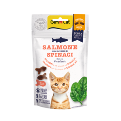 Gimcat Crunchy Snacks Salmon &amp; Spinach traškūs skanėstai lašiša/špinatai 50g