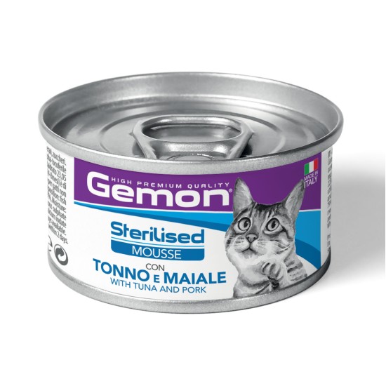 GEMON - Wet Cat Mousse Sterilised Tuna/Pork 85g