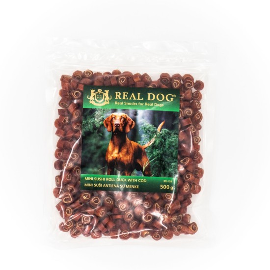 Real Dog SNACKS Mini suši antiena su menke 500g