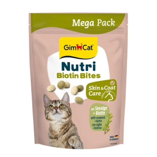 GIMCAT NUTRI BIOTIN BITES SEEALGE (su biotinu ir dumbliais) 425 G