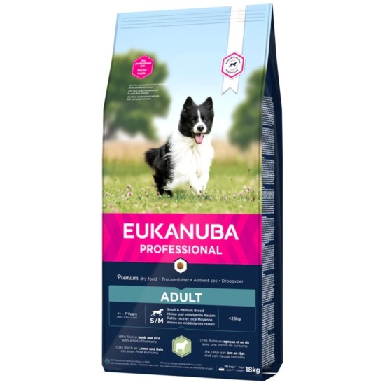 Euk Adult S/M Breed Lamb &amp; Rice PFB 18 kg