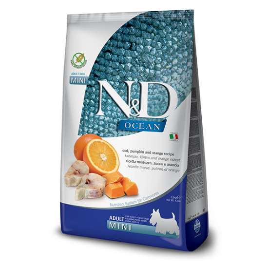 FARMINA N&amp;D OCEAN - DOG Dry Cod Pumpkin&amp;Orange ADULT MINI 2,5 kg