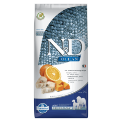 FARMINA N&amp;D OCEAN - DOG Dry Cod Pumpkin&amp;Orange ADULT MED&amp;MAX 12 kg