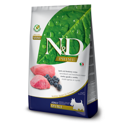 FARMINA N&amp;D PRIME - DOG Dry Lamb&amp;Blueberry ADULT MINI 2,5 kg
