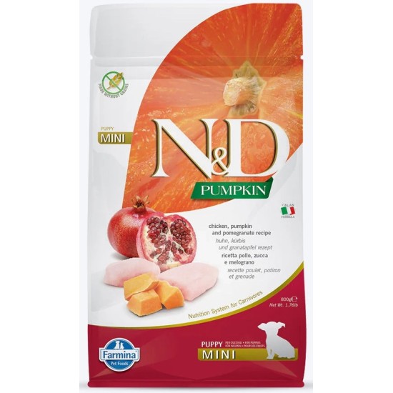 FARMINA N&amp;D PUMPKIN - DOG Dry Chicken&amp;Pomegranate PUPPY MINI 800 g
