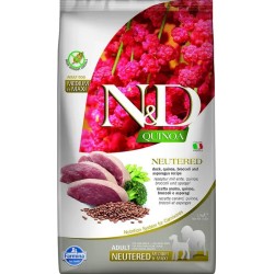 FARMINA N&amp;D QUINOA - DOG Dry NEUTERED Duck Broccoli&amp;Asparagus ADULT MED&amp;MAX 2,5 kg