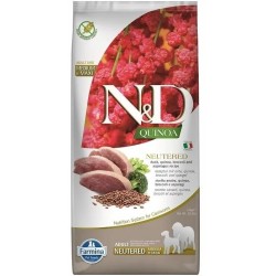 FARMINA N&amp;D QUINOA - DOG Dry NEUTERED Duck Broccoli&amp;Asparagus ADULT MED&amp;MAX 12 kg