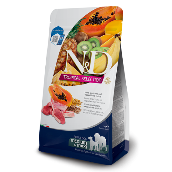 FARMINA N&amp;D TROPICAL SELECTION - DOG Dry Lamb ADULT MED&amp;MAX 2 kg