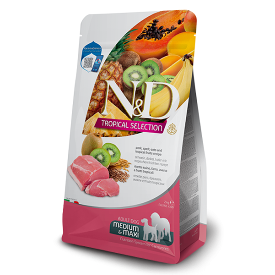 FARMINA N&amp;D TROPICAL SELECTION - DOG Dry Pork ADULT MED&amp;MAX 2 kg