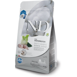 FARMINA N&amp;D WHITE - DOG Dry Sea Bass Spirulina&amp;Fennel ADULT MINI 5 kg