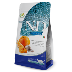 FARMINA N&amp;D OCEAN - CAT Dry Herring Pumpkin&amp;Orange ADULT 1,5 kg
