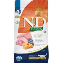 FARMINA N&amp;D PUMPKIN - CAT Dry Lamb&amp;Blueberry NEUTERED ADULT 300 g