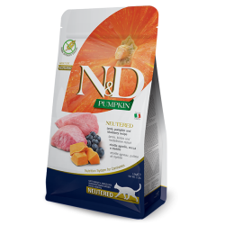 FARMINA N&amp;D PUMPKIN - CAT Dry Lamb&amp;Blueberry NEUTERED ADULT 1,5 kg