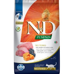 FARMINA N&amp;D PUMPKIN - CAT Dry Lamb&amp;Blueberry NEUTERED ADULT 5 kg