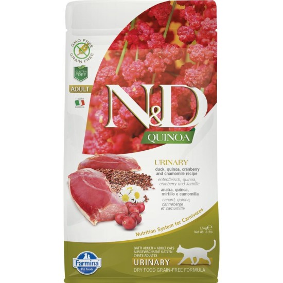FARMINA N&amp;D QUINOA - CAT Dry URINARY Duck&amp;Cranberry ADULT 1,5 kg