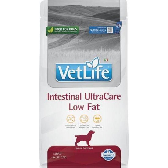 FARMINA VET LIFE - DOG Dry INTESTINAL ULTRACARE LOW FAT 1,5 kg