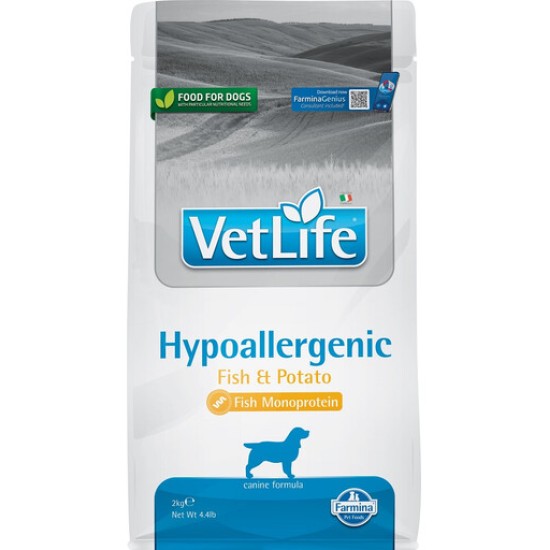 FARMINA VET LIFE - DOG Dry HYPOALLERGENIC Fish&amp;Potato 2 kg