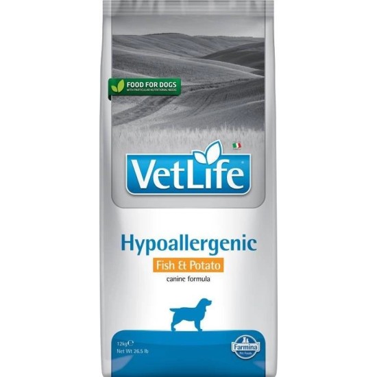 FARMINA VET LIFE - DOG Dry HYPOALLERGENIC Fish&amp;Potato 12 kg