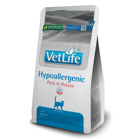 FARMINA VET LIFE - CAT Dry HYPOALLERGENIC Pork&amp;Potato ADULT 1,5 kg