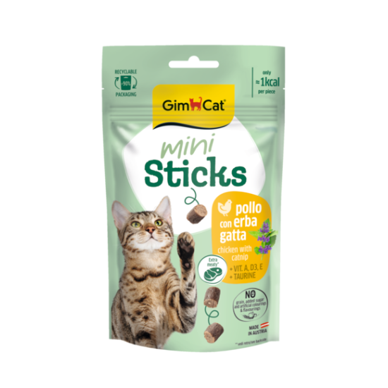 GIMCAT MINI STICKS CHICKEN WITH CATNIP 50 G