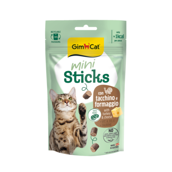 GIMCAT MINI STICKS WITH TURKEY &amp; CHEESE 50 G