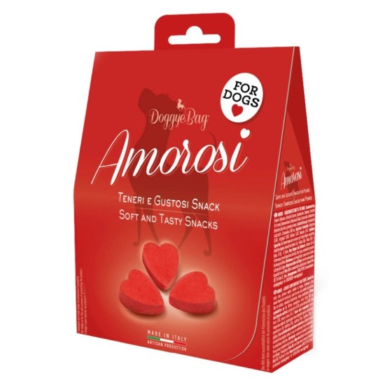 DoggyeBag AMOROSI Minkštos širdelės 1.7x2.5x1cm 90g