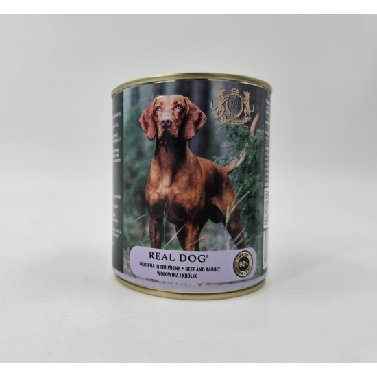 Real Dog SP - Wet Beef and rabbit for adult dogs 800 g