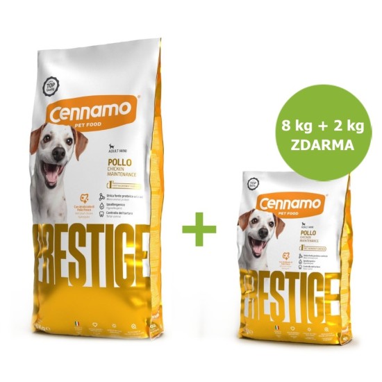 Prestige Dog Adult Mini Chicken 8 kg + 2 kg ZDARMA