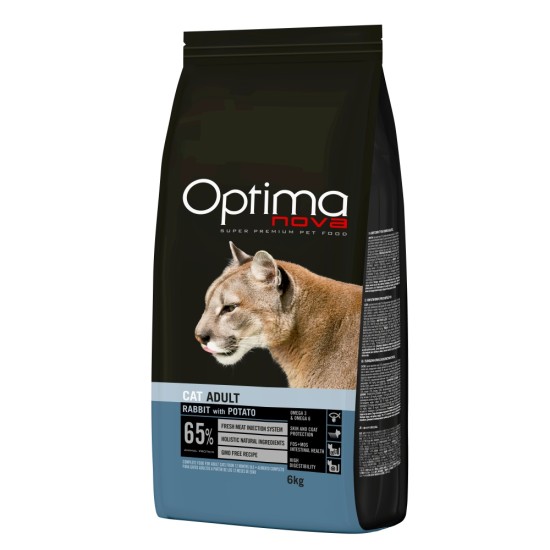 OPTIMA Nova Cat Rabbit & Potato GF sausas maistas katėms