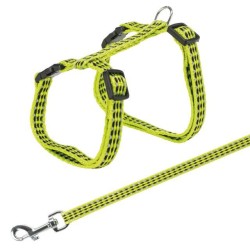 Trixie Kačių petnešos su pavadėliu, atspind., metal. sagtys, 22-42 cm-10 mm, 1.20 m