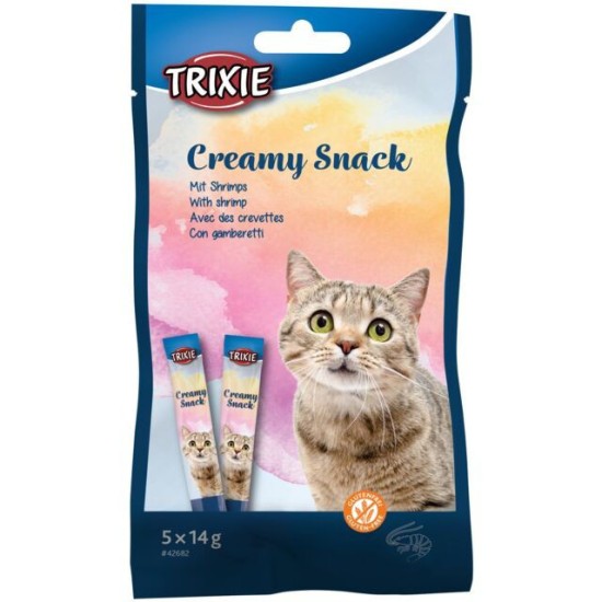 Trixie kreminis skanėstas katėms su krevetėmis, 5x14 g