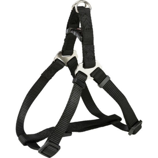 Trixie Premium One Touch petnešos, M 50-65cm/20mm, juodos
