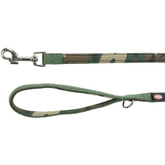 Trixie Premium pavadys, su neoprenu XS-S 1.2m/15mm, kamufl./miško