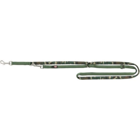 Trixie Premium pritaikomas pavadys, su neoprenu XS-S 2m/15mm, kamufl./miško