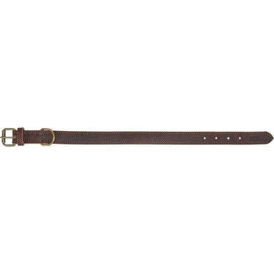 Trixie Rustic rieb. odos antkaklis, M 37-44cm/25mm, tams. rudas