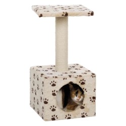 Trixie Junior Zamora draskyklė stulpas su būda, 60cm, smėlio su letenomis