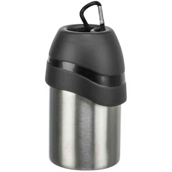 Trixie Gertuvė butelis su dubenėliu, nerūd. plienas/plastikas, 0.3 l