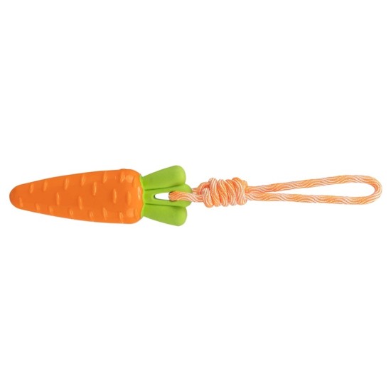 Trixie Žaislas šuniui Morka ant virvės, TPR, 20 cm/39 cm