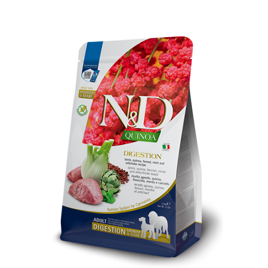 FARMINA N&amp;D QUINOA - DOG Dry DIGESTION Lamb&amp;Fennel ADULT MED&amp;MAX 2,5 kg