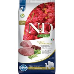 FARMINA N&amp;D QUINOA - DOG Dry WEIGHT MANAGEMENT Lamb&amp;Broccoli ADULT MED&amp;MAX 7 kg