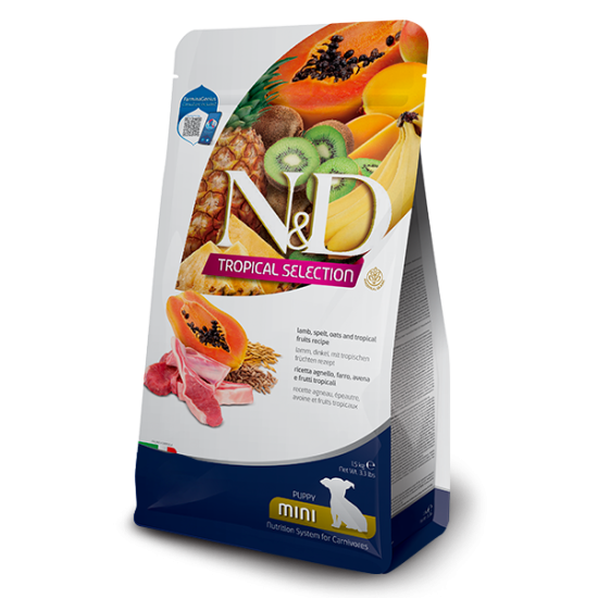 FARMINA N&amp;D TROPICAL SELECTION - DOG Dry Lamb PUPPY MINI 1,5 kg