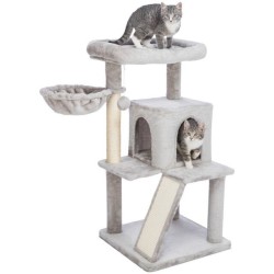 3.6_44435 TRIXIE Junior Pepito draskyklė daugiaaukštė, 98cm, pilka
