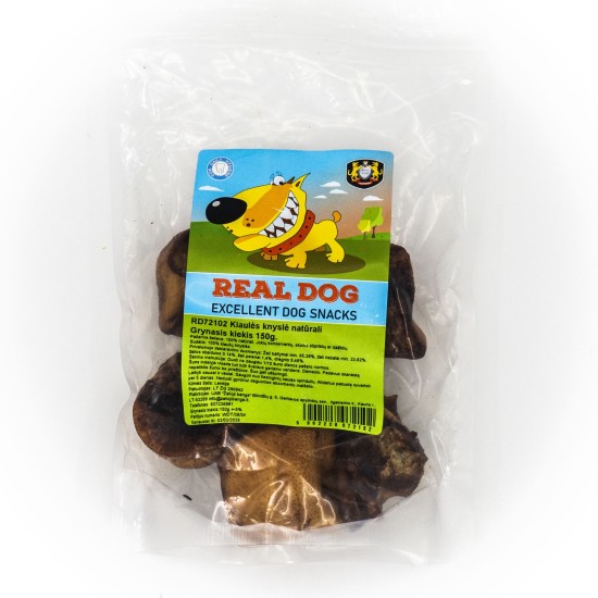 RD72102 Real Dog Snacks Kiaulės knyslės 150g
