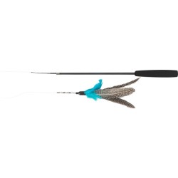 3.5_45763 TRIXIE Teleskopinė meškerė, su 2 žaislais, stiklo pluoštas, 40-98 cm (pak.4)
