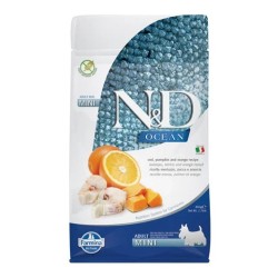 F36513 FARMINA N&D OCEAN - DOG Dry Cod Pumpkin&Orange ADULT MINI 800 g (pak.10)