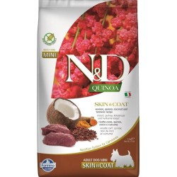 F39927 FARMINA N&D QUINOA - DOG Dry SKIN&COAT Venison&Coconut ADULT MINI 800 g (pak.10)