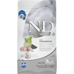 F41012 FARMINA N&D WHITE - DOG Dry Sea Bass Spirulina&Fennel ADULT MINI 2 kg (pak.4)