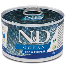 F02208 FARMINA N&D OCEAN - DOG Wet Cod&Pumpkin ADULT MINI 140 g (pak.6)