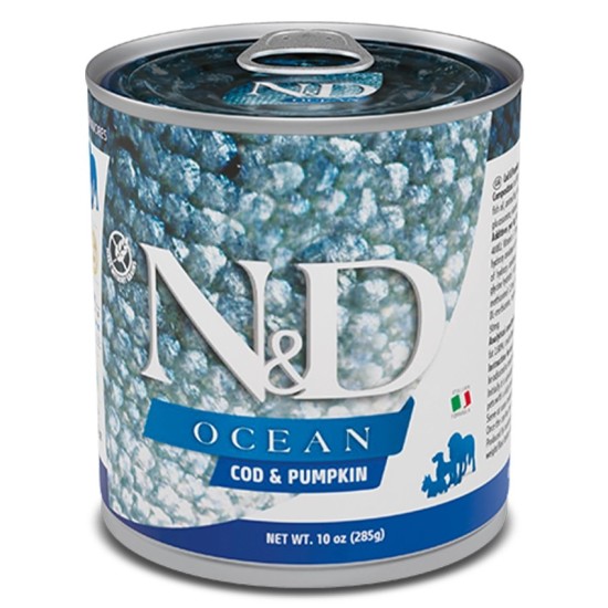 F02451 FARMINA N&D OCEAN - DOG Wet Cod&Pumpkin ADULT 285 g (pak.6)