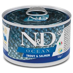 F02246 FARMINA N&D OCEAN - DOG Wet Trout&Salmon ADULT MINI 140 g (pak.6)